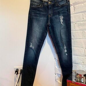 Flying Monkey Dark Blue Distressed Skinny Jeans